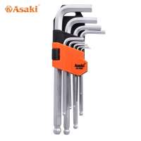 Asaki 9pcs Torx Cr-v Allen Key Set Hex Key Wrench Set AK-0409