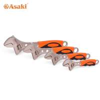 High grade 6"-12"adjustable wrench tool with rubber handle