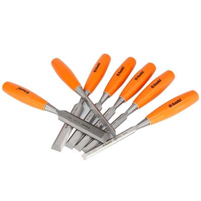 7pcs 10- 25mm wooden handle Wood Chisel